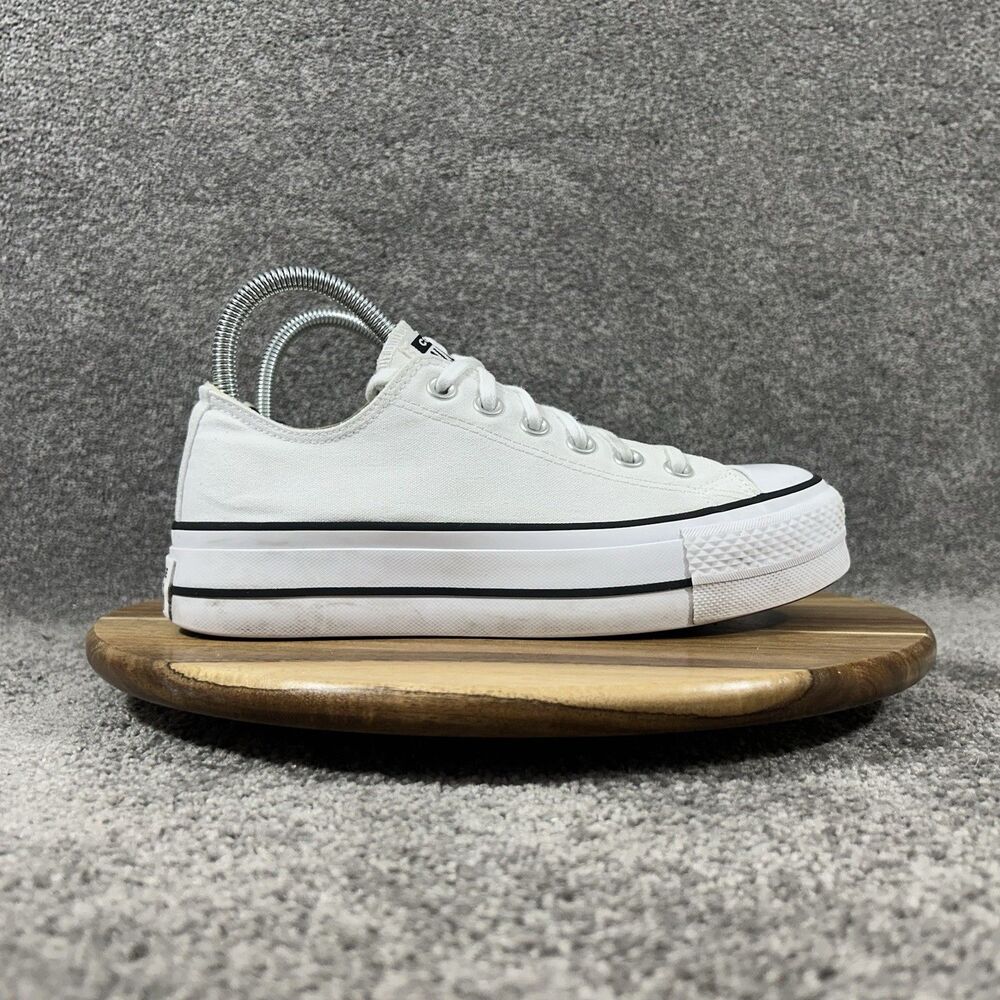 Converse Chuck Taylor All Star Lift Women’s Size 7 White Low Platform Shoes Used
